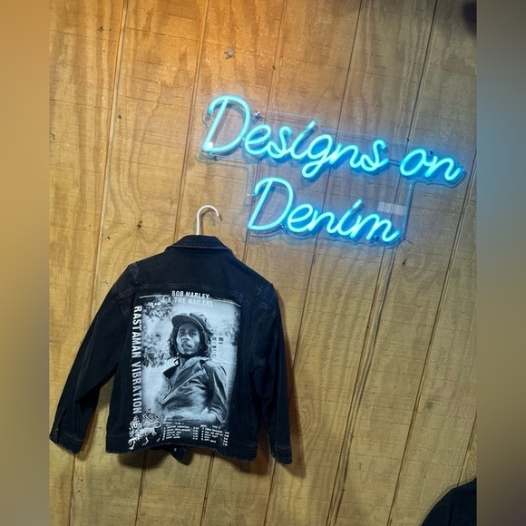 Bob Marley custom denim jacket - Picture 3 of 6
